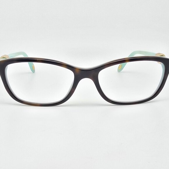 Tiffany & Co TF2074 8134 Havana on Tiffany Blue Cat Eye Eyeglasses Frame w/ Case - Picture 2 of 16